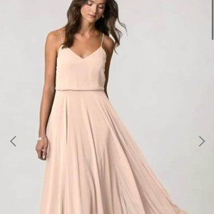 Jenny Yoo Inesse Dress in Soft Blush Size 8